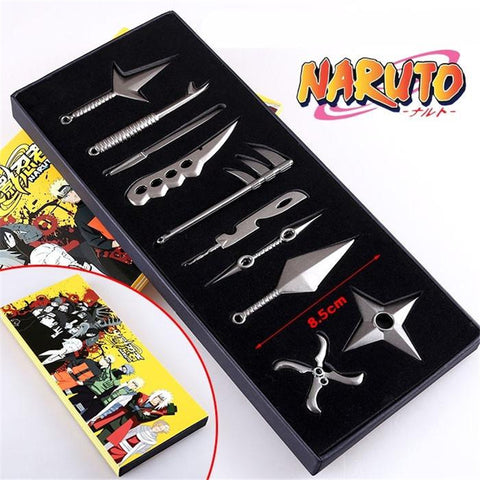 Anime Naruto: Set of 10pcs/set Akatsuki Weapons Key Blade Keychain Gift Toy Cosplay Props