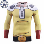 2017 New Fashion Anime One Punch Men 3D Printed Saitam Ken Long Sleeve T shirt Tight Slim Tee Tops Tshirt Homme Mens Clothing