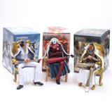16cm Anime ONE PIECE Navy headquarters senior general Kuzan Borsalino Sakazuki Sitting Version Figure Model Toys