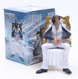 16cm Anime ONE PIECE Navy headquarters senior general Kuzan Borsalino Sakazuki Sitting Version Figure Model Toys