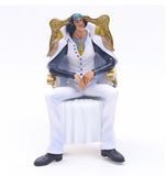 16cm Anime ONE PIECE Navy headquarters senior general Kuzan Borsalino Sakazuki Sitting Version Figure Model Toys